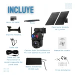 CAMARA SEGURIDAD SOLAR - DOMO DOBLE LENTE 4G ZOOM 36X - Imagen 2