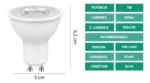 DICRO KING ECO 7W AC100-240V CALIDO 3000K - Imagen 3