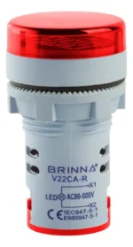 MINI VOLTIMETRO DIGITAL 22MM ROJO BRINNA - Imagen 3