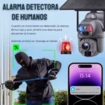 CAMARA SEGURIDAD SOLAR - DOMO DOBLE LENTE 4G ZOOM 36X - Imagen 7