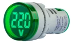 MINI VOLTIMETRO DIGITAL 22MM VERDE BRINNA