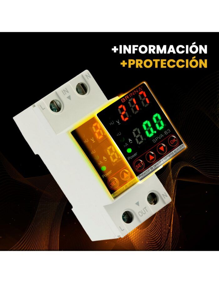 PROTECTOR Y MEDIDOR MONOFASICO BRINNA SPF-63 - Imagen 3