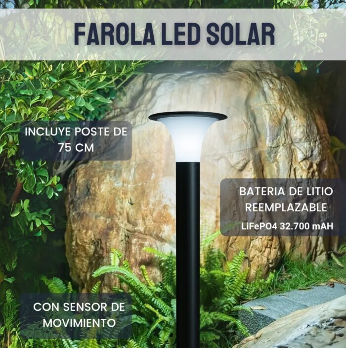 Farola LED Solar LX920 – Iluminación eficiente y autónoma - Imagen 3