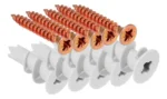 KIT DE TORNILLOS FIX PUNTA AGUA CON TARUGOS DE 120 PIEZAS - 60 TORNILLOS PUNTA AGUJA DE ACERO AL C CON SUPERFICIE GALVANIZADA + 60 TARUGOS PARA PLACAS DE DURLOCK - Imagen 3