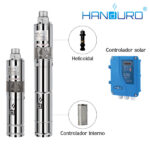 Bomba Sumergible H 210W. Pozo 3". Bomba Helicoidal con controlador DC