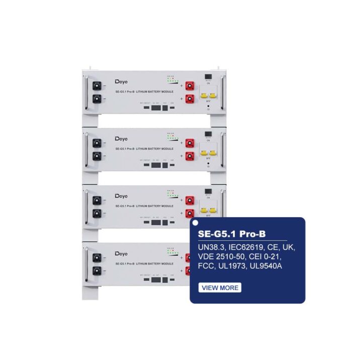 Batería de Litio Deye Rackeable 5,12 kWh 100A Max 6000C - Imagen 4